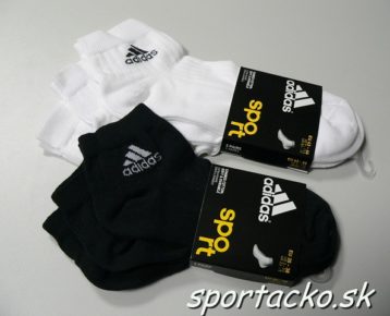 3x športové ponožky Adidas Ankle Rib T 3PP
