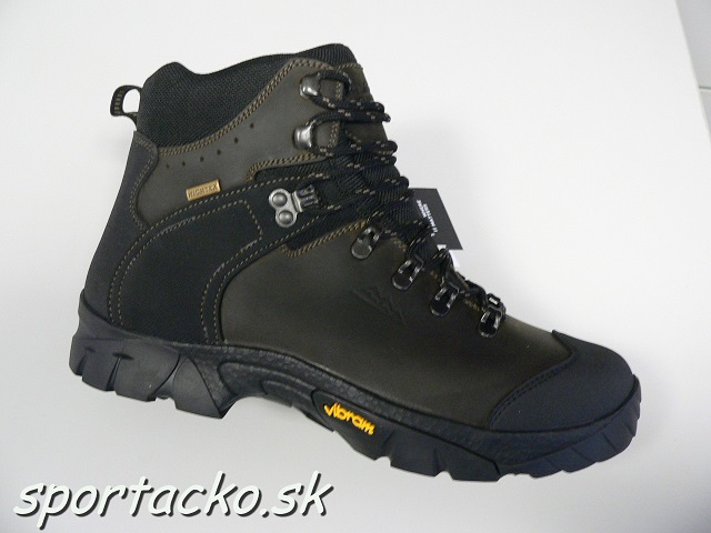2023 AKCIA: Celokožená turistická obuv Eiger Trek Vibram brown/black