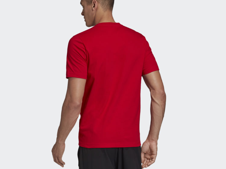 Bavlnené pánske tričko ADIDAS Essentials Plain Tee Scarlet Red