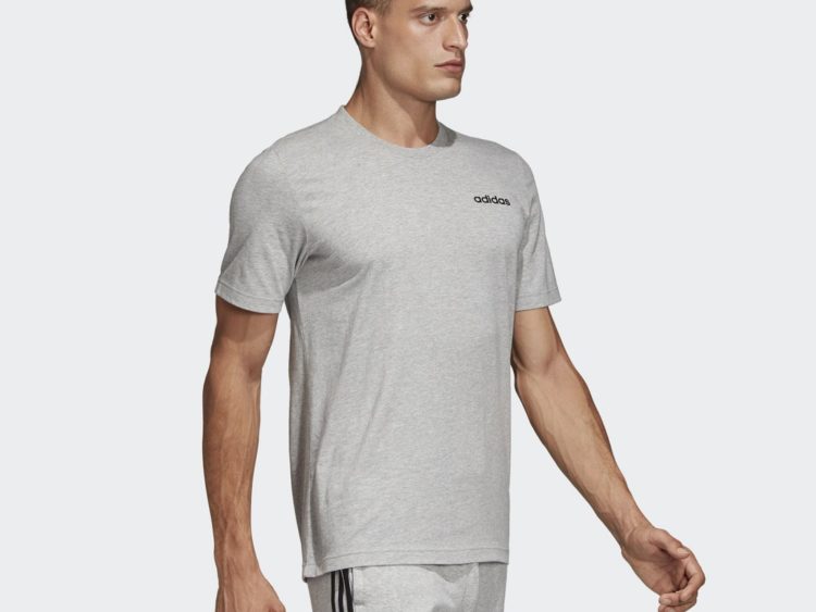 Bavlnené športové pánske tričko Adidas Essentials Plain Tee Grey Heather