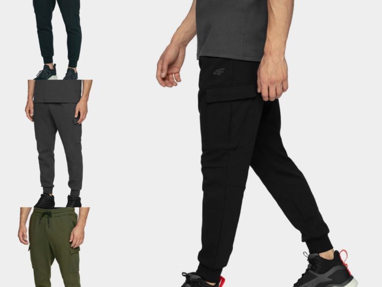 AKCIA nová kolekcia: Kapsáčové teplákové nohavice 4F Stretch Leisure Pant Men