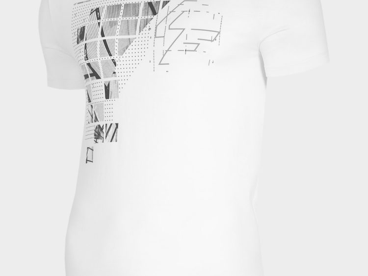 AKCIA nová kolekcia: Pánske bavlnené tričko 4F Next Level Tee biele