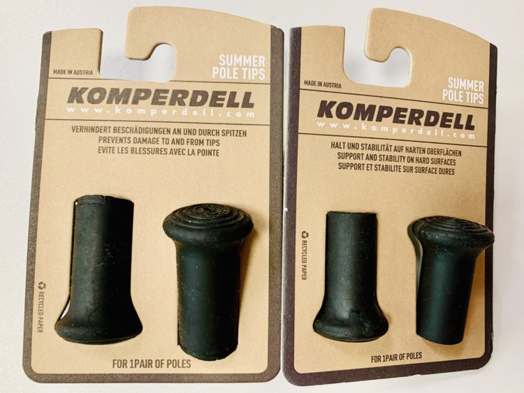 Gumené chrániče hrotov turistických palíc KOMPERDELL Spitzenschoner 8mm, 12mm