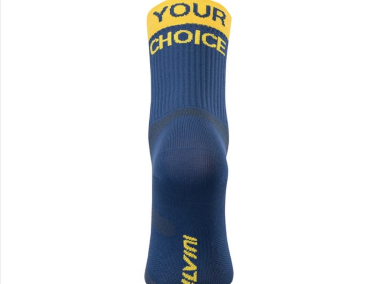 Športové cyklistické ponožky SILVINI Orato navy-yellow