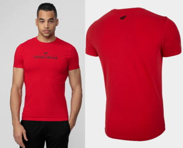 Pánske bavlnené tričko 4F Sportwear red TSM005