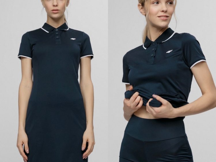 4F AKCIA Summer 2021: Dámske športové šaty + krátke šortky 4F Premium Club Polo Dress 2 in 1