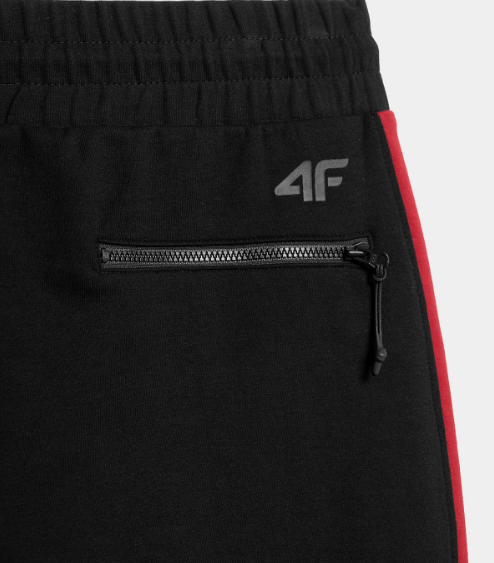 Pánske teplákové šortky 4F SKMD012 black/red