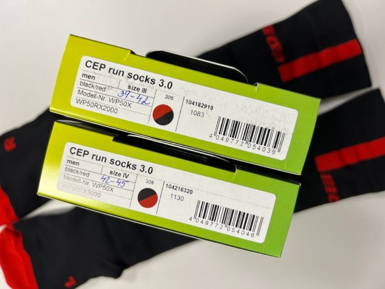 Kompresné podkolienky CEP Run Compression Socks 3.0 black/red
