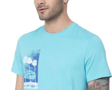 4F nová kolekcia 2023: Pánske bavlnené tričko Surf TTSHM361