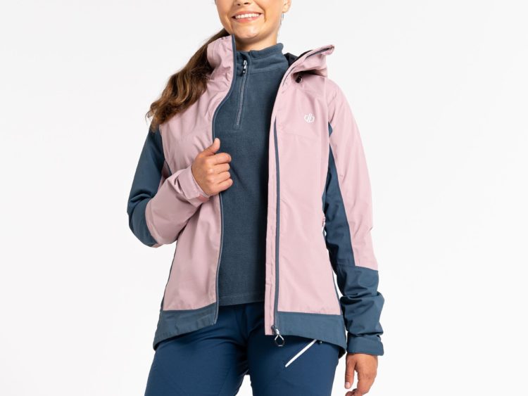 2024 AKCIA nová kolekcia : Dámska športová bunda Dare2b Women’s Traversing Waterproof Jacket Dusty Rose/Green
