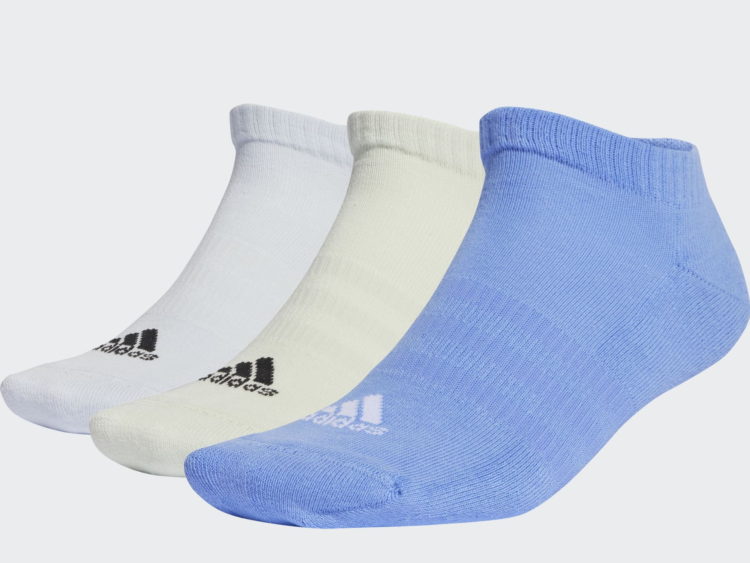 Športové členkové ponožky 3x Adidas Cushioned Low-Cut Socks (3 PÁRY)