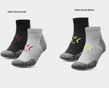 Pánske tréningové ponožky 2 balenie 4FSS23USOCM152 black/grey