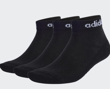 2023 new edition: Športové členkové ponožky 3x Adidas Think Linear Ankle (3 PÁRY) čierne