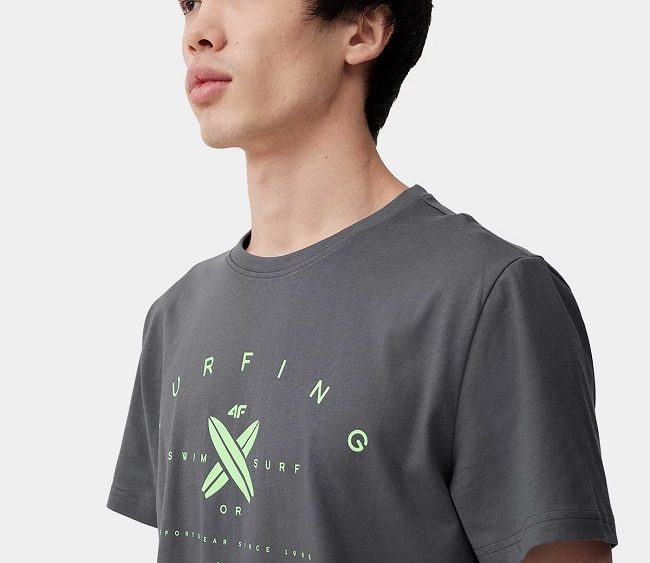 Pánske regular tričko z organickej bavlny 4F Surfing TTSHM366