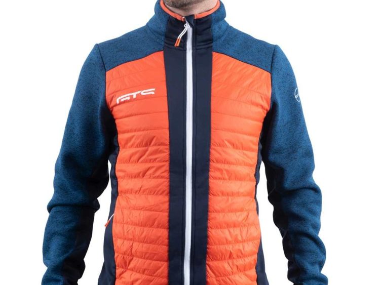 2023 AKCIA nová kolekcia: Pánska termo bunda GTS Hybrid Knitmix Padded Man Jacket blue/orange