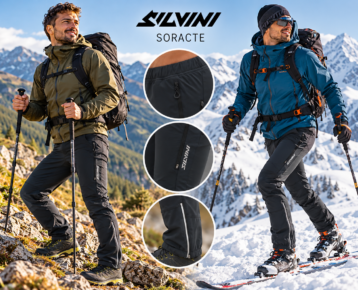 10% AKCIA new collection : Pánske membránové turistické nohavice SILVINI Soracte MP1144 black