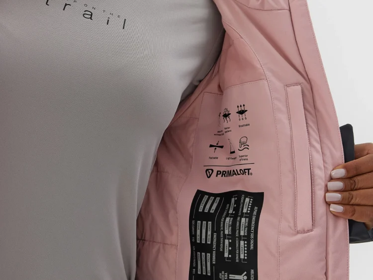 Dámska trekingová bunda s membrábou NeoDry 8.000 grey/pink TTJAF350