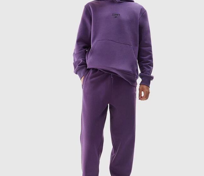 Pánske teplákové jogger nohavice TTROM466 purple