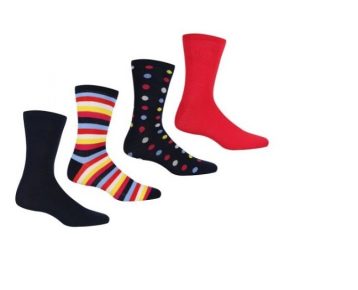 Dámske ponožky Regatta Ladies 4pk Lifestyle Sock RWH049 multicolor