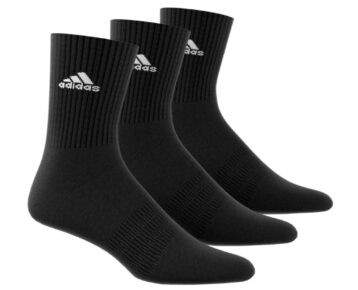 2024 new edition: Športové vysoké ponožky 3x Adidas Cushioned Crew (3 PÁRY) čierne