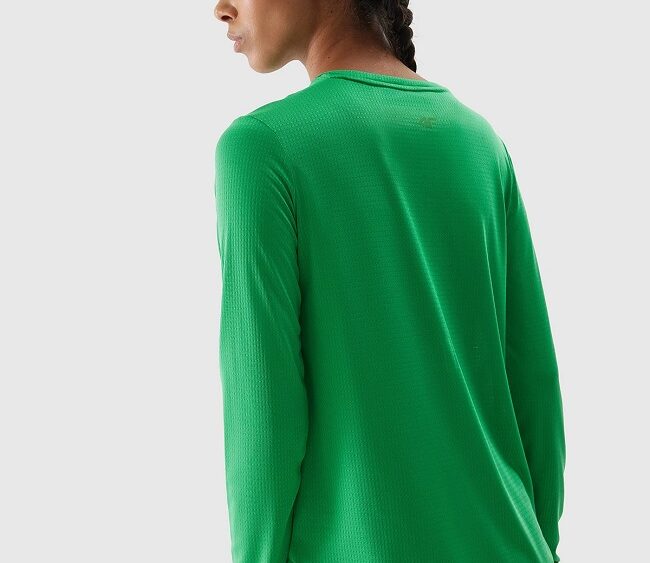 Akcia nová kolekcia 4F: Dámske rýchloschnúce bežecké tričko TFLOF217 green