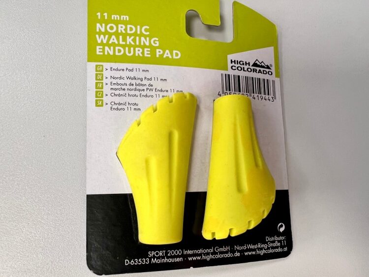 Gumené chrániče hrotov palíc Nordic Walking Endure Pad 11mm yellow