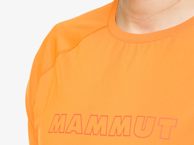 2024 AKCIA Pánske funkčné tričko Mammut Selun FL T-Shirt Men Logo tangerine orange