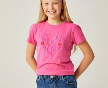 Akcia nová kolekcia: Juniorské bavlnené tričko Regatta Bosley VII RKT156 pink