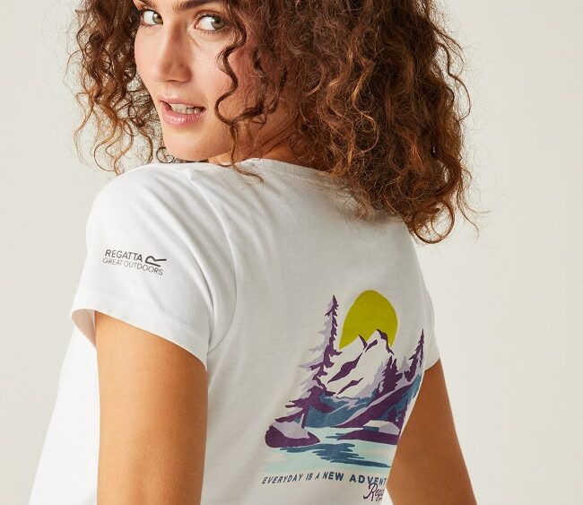 Akcia nová kolekcia: Dámske bavlnené tričko Regatta Wmn Breezed IV RWT312
