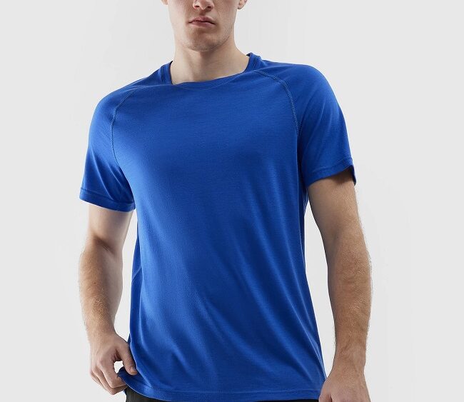 Akcia nová kolekcia 4F: Pánske trekingové tričko s prísadou merino vlny TTSHM625 blue