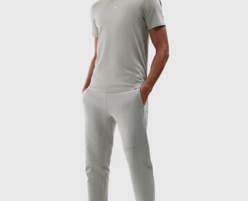 Akcia nová kolekcia: Pánske teplákové jogger nohavice z organickej bavlny grey