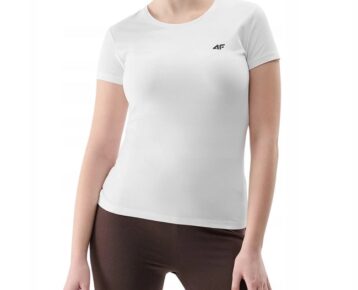 Dámske bavlnené slim tričko TTSHF1161 white