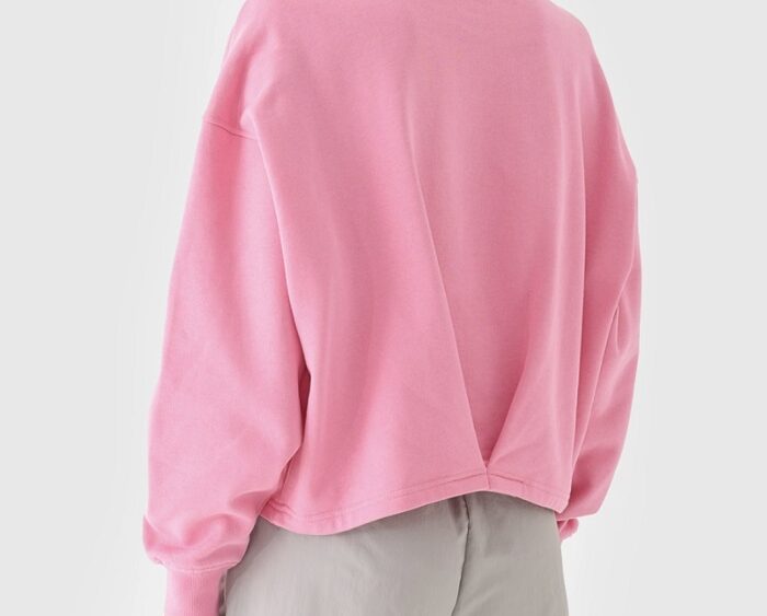 4F Akcia Výpredaj: Dámska oversize mikina s kratším strihom 4F TSWSF1305 pink