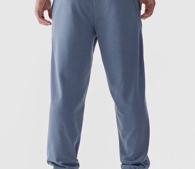 4F Akcia: Pánske teplákové jogger nohavice TTROM0785 denim blue