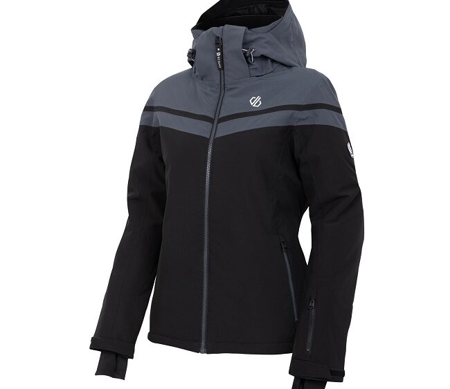 Akcia Dare2b nová kolekcia: Dámska lyžiarska bunda Flurry Jacket DWP594 black/grey