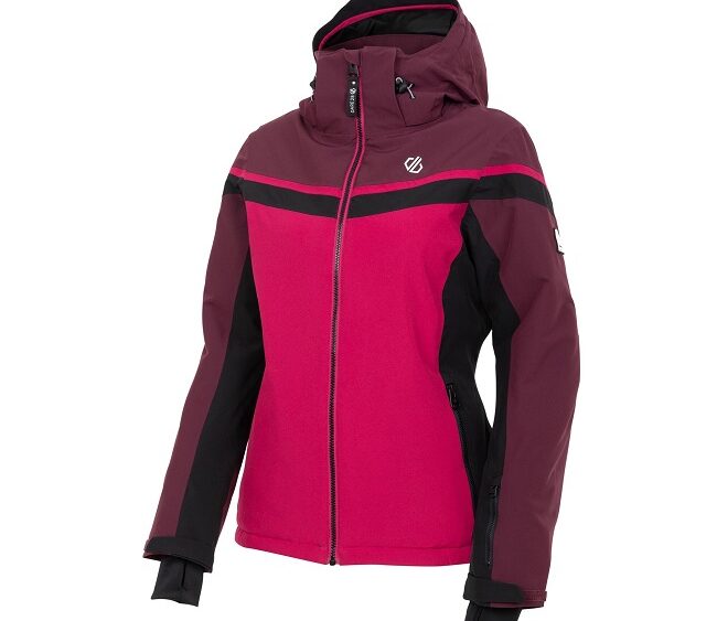 Akcia Dare2b nová kolekcia: Dámska lyžiarska bunda Flurry Jacket DWP594  berry pink