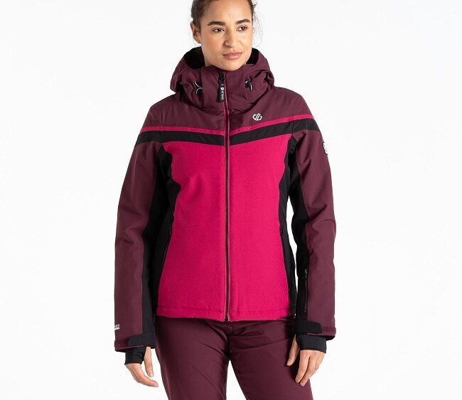 Akcia Dare2b nová kolekcia: Dámska lyžiarska bunda Flurry Jacket DWP594  berry pink