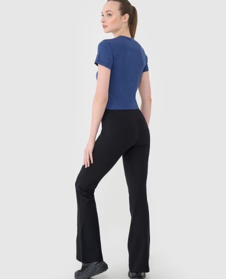 4F new collection: Dámske rozšírené bavlnené nohavice TTIGF258