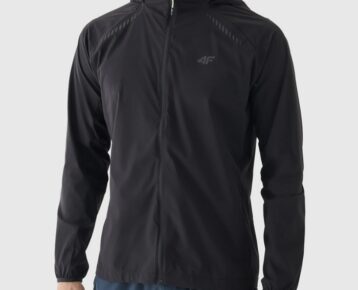 4F Akcia: Pánska bežecká zbaliteľná bunda 4F Ultralight TTJAM0775 black