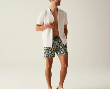 Akcia nová kolekcia: Pánske plážové šortky Regatta Loras Swim Short RMM014 multicolor