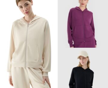 4F new collection: Dámska mikina z modalu s kapucňou TSWSF1577