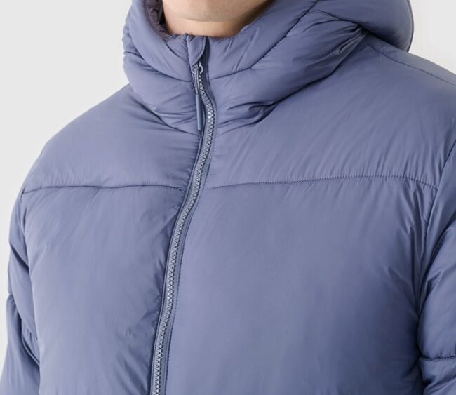 4F Akcia: Pánska zatepľovacia bunda so syntetickou výplňou TDJAM480 denim blue