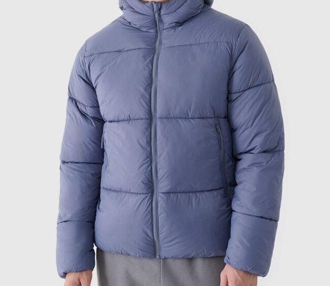 4F Akcia: Pánska zatepľovacia bunda so syntetickou výplňou TDJAM480 denim blue