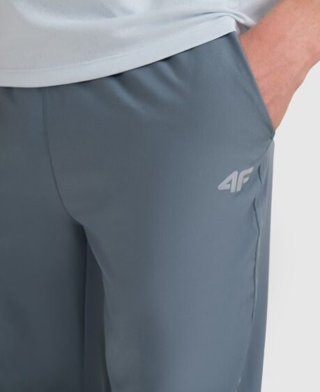 4F Akcia: Pánske rýchloschnúce bežecké nohavice TFTRM1253 grey