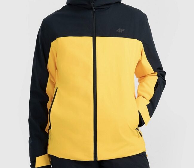 4F Akcia: Pánska lyžiarska bunda NeoDry 5.000 TTJAM0787 black/yellow