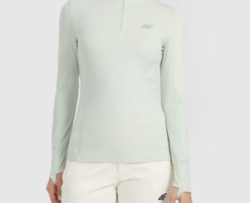 4F new collection: Dámske funkčné termotričko s polovičným zipsom UBRUF098 mint