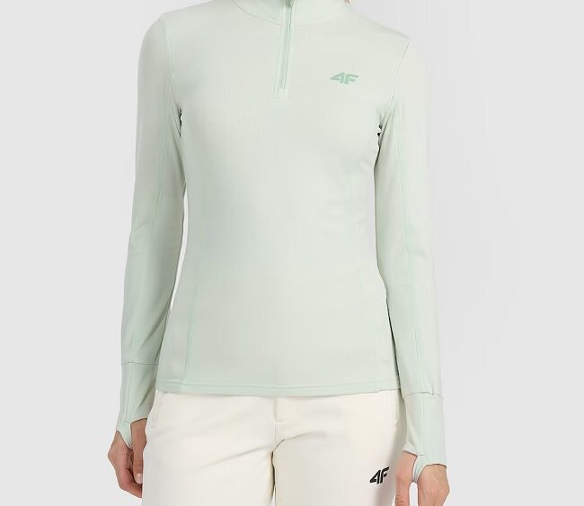 4F new collection: Dámske funkčné termotričko s polovičným zipsom UBRUF098 mint