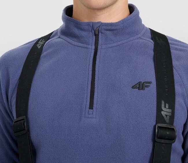 4F new collection: Pánske fleecové termotričko s polovičným zipsom UFLEM065 navy