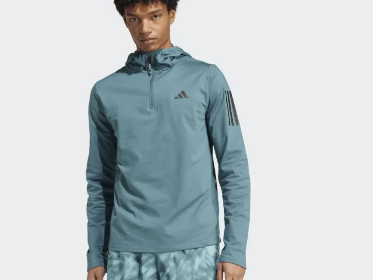 2026 ADIDAS Akcia : Zateplené funkčné tričko s polovičným zipsom a kapucňou ADIDAS Own The Run