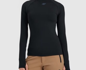 4F new collection: Dámske česané termotričko so stojačikom UBRUF093 black